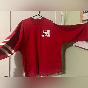 Disney Parks Spirit Jersey Red Long Sleeve T-shirt Mickey Mouse